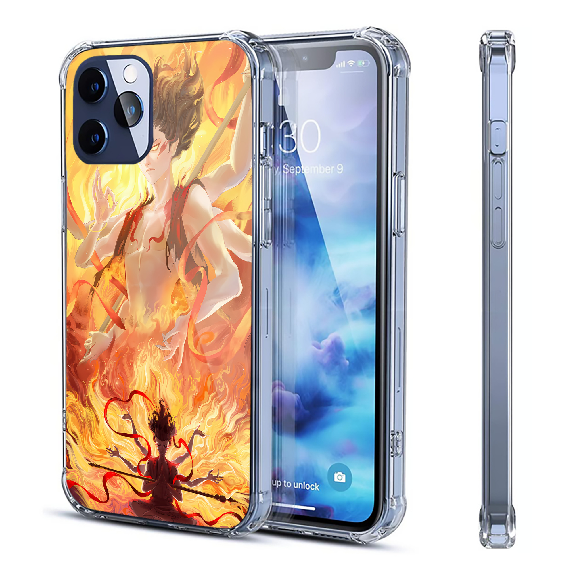 （画像用） Ne Zha 2 ナタ 魔童の大暴れ 【iPhone 12シリーズ対応】透明スマホケース（クリアソフトケース）